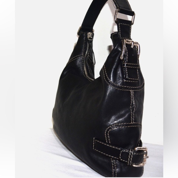 Michael kor Black Leather shoulder Bag vintage - Picture 13 of 13
